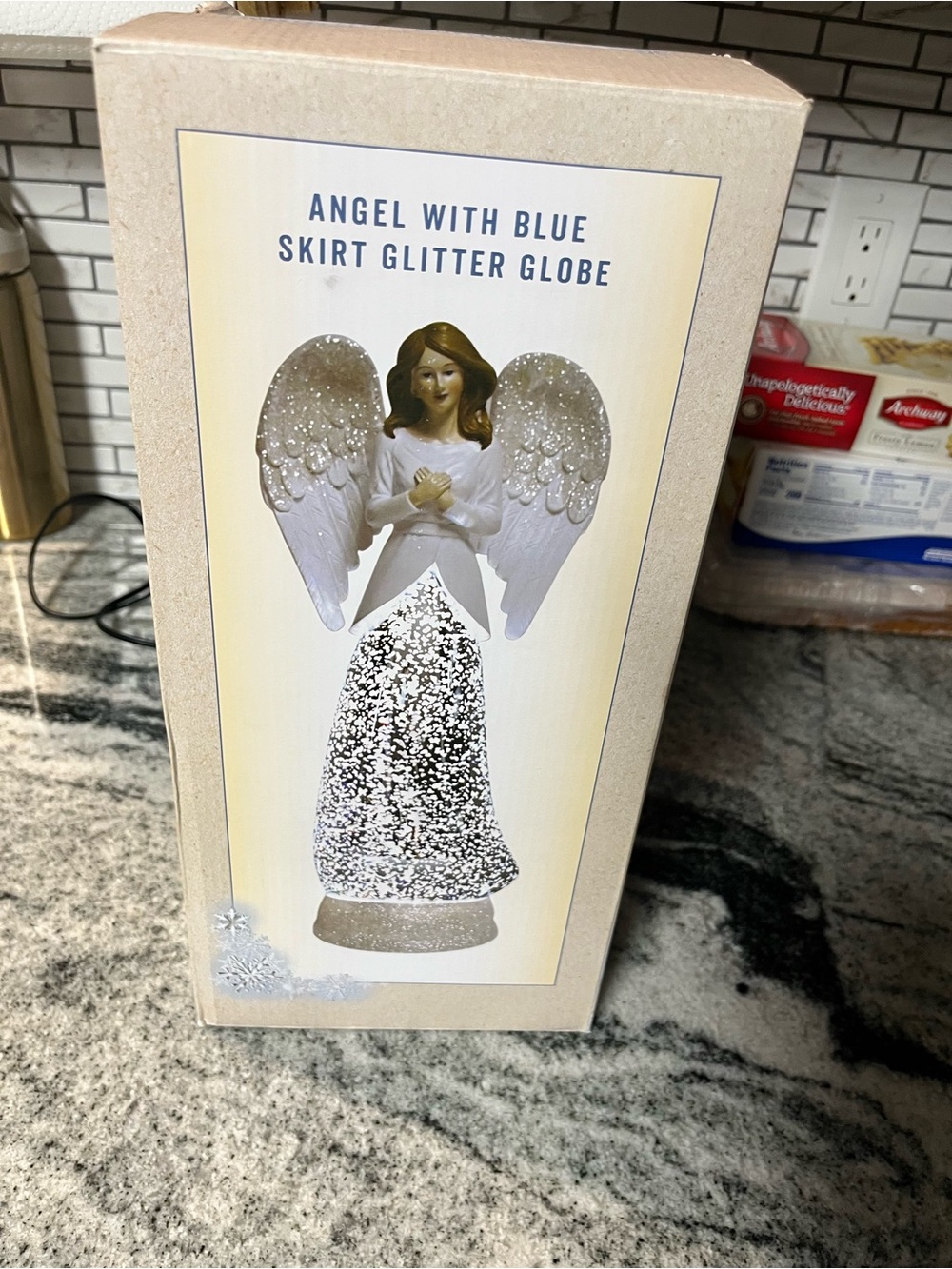 RARE Cracker Barrel Fiber Optic Angel With Glitter Globe Lighted 19” In Box. - Picture 12 of 12